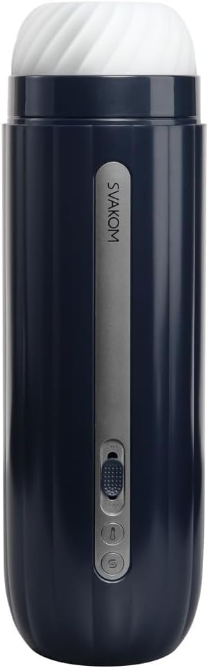 SVAKOM Hannes Neo Interactive Throbbing Rechargeable Connection Series Masturbator - Black - Get More Connected Than Ever!