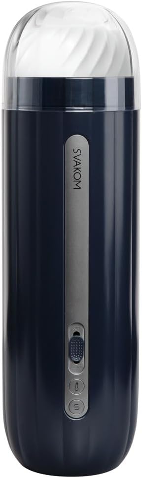 SVAKOM Hannes Neo Interactive Throbbing Rechargeable Connection Series Masturbator - Black - Get More Connected Than Ever!